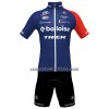 Completo Maglia + Pantaloncino con bretelle 2023 Baloise-Trek Lions Manica Corta Blu Scuro